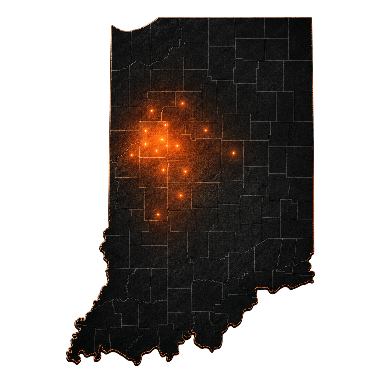 Rapid Drain service area map for Lafayette Indiana and surrounding communities